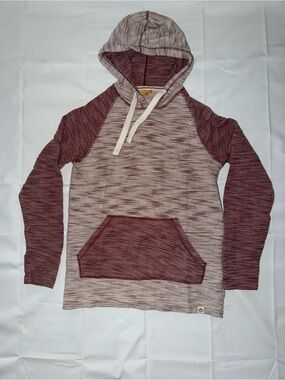 Free Planet Maroon and Cream Hooded Raglan Pullover